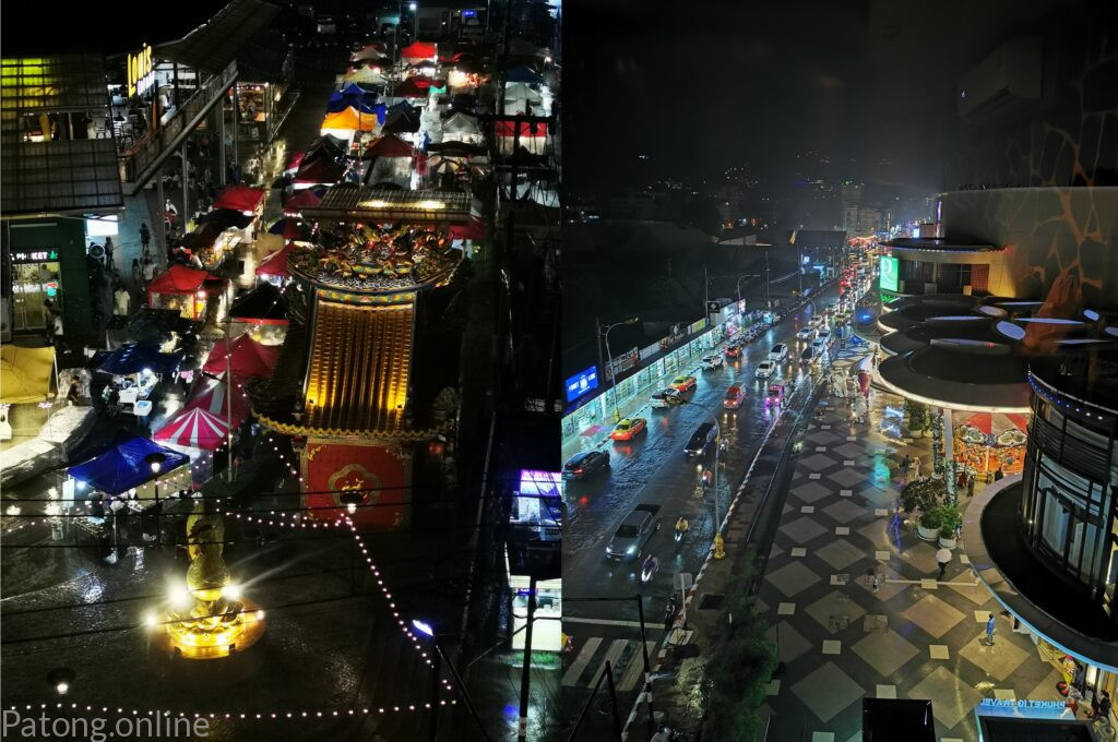 Night view fom the Tiger Complex Hotel Patong