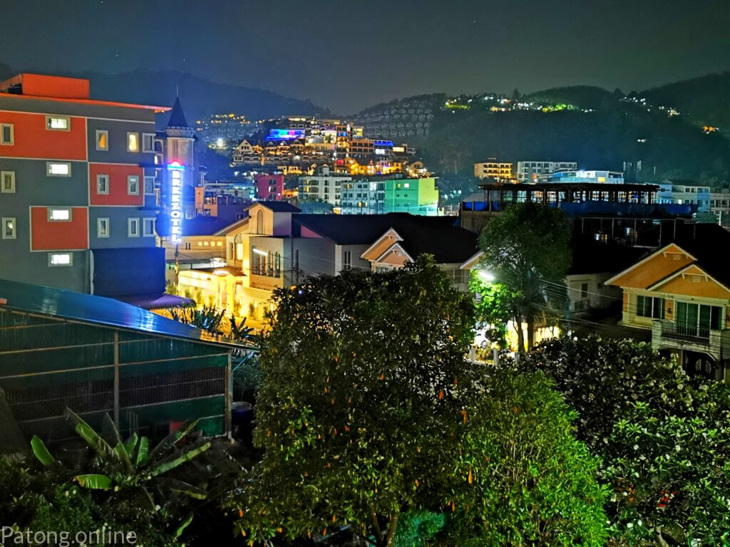 Night view from the Sitara Hotel Patong
